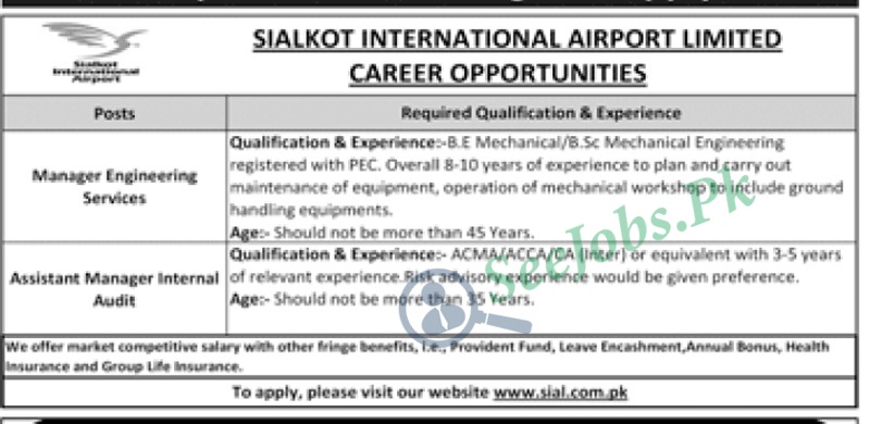 SIAL Sialkot International Airport Limited Jobs