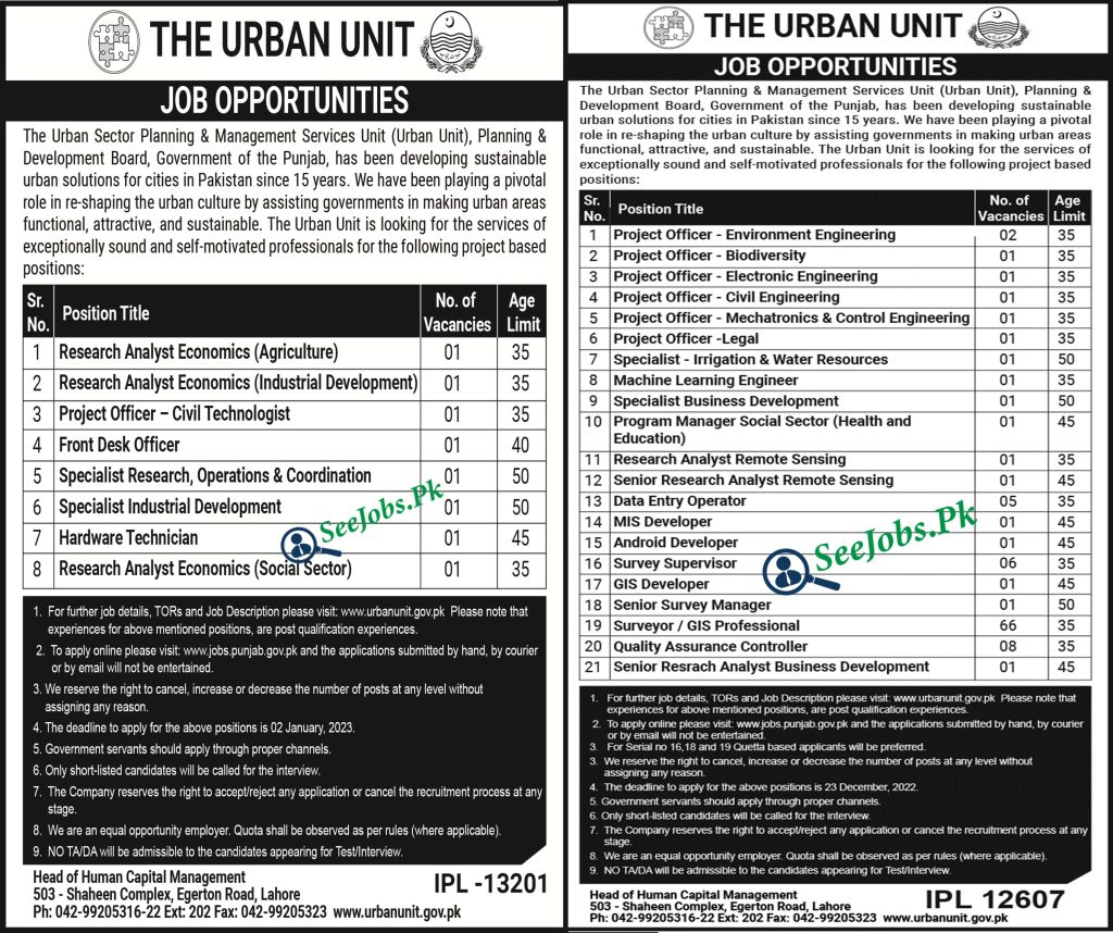 The Urban Unit Jobs 2023 Apply Online